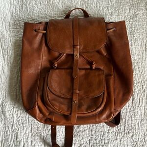 Madewell leather backpack, gently used